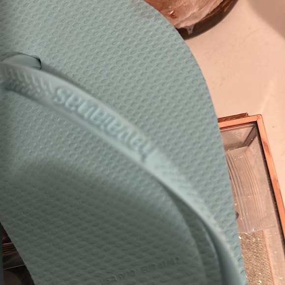 Havaianas Women's Blue Flip Flops - Picture 5 of 6